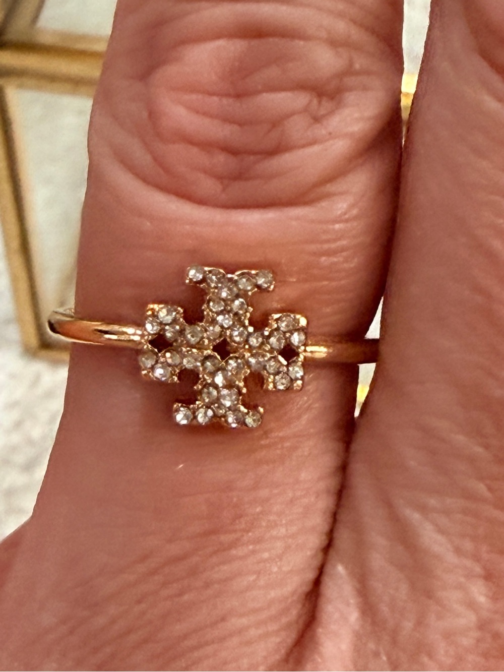 Tory Burch Miller Gold pavé ring - NWT | size 7